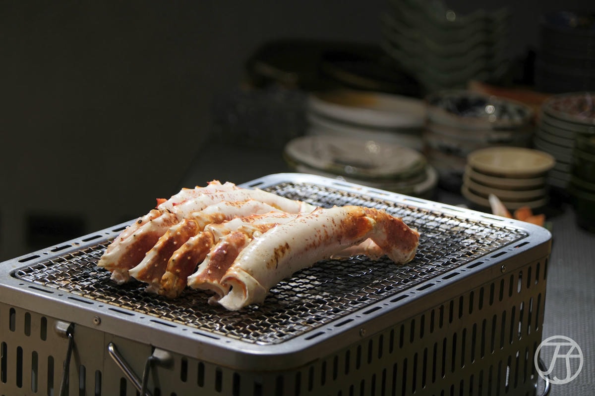 台中日本料理 蟹割烹 碳燒鱈場蟹足