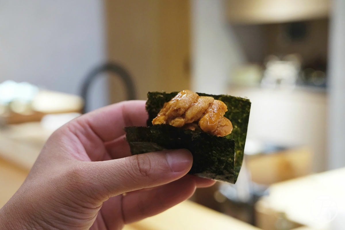 台中日本料理 蟹割烹 蟹肉海膽白鰻手捲