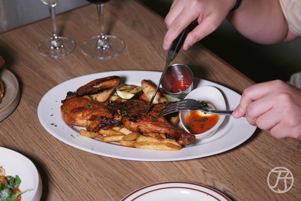台中美式餐廳 紅盒子摩洛哥風味烤半雞