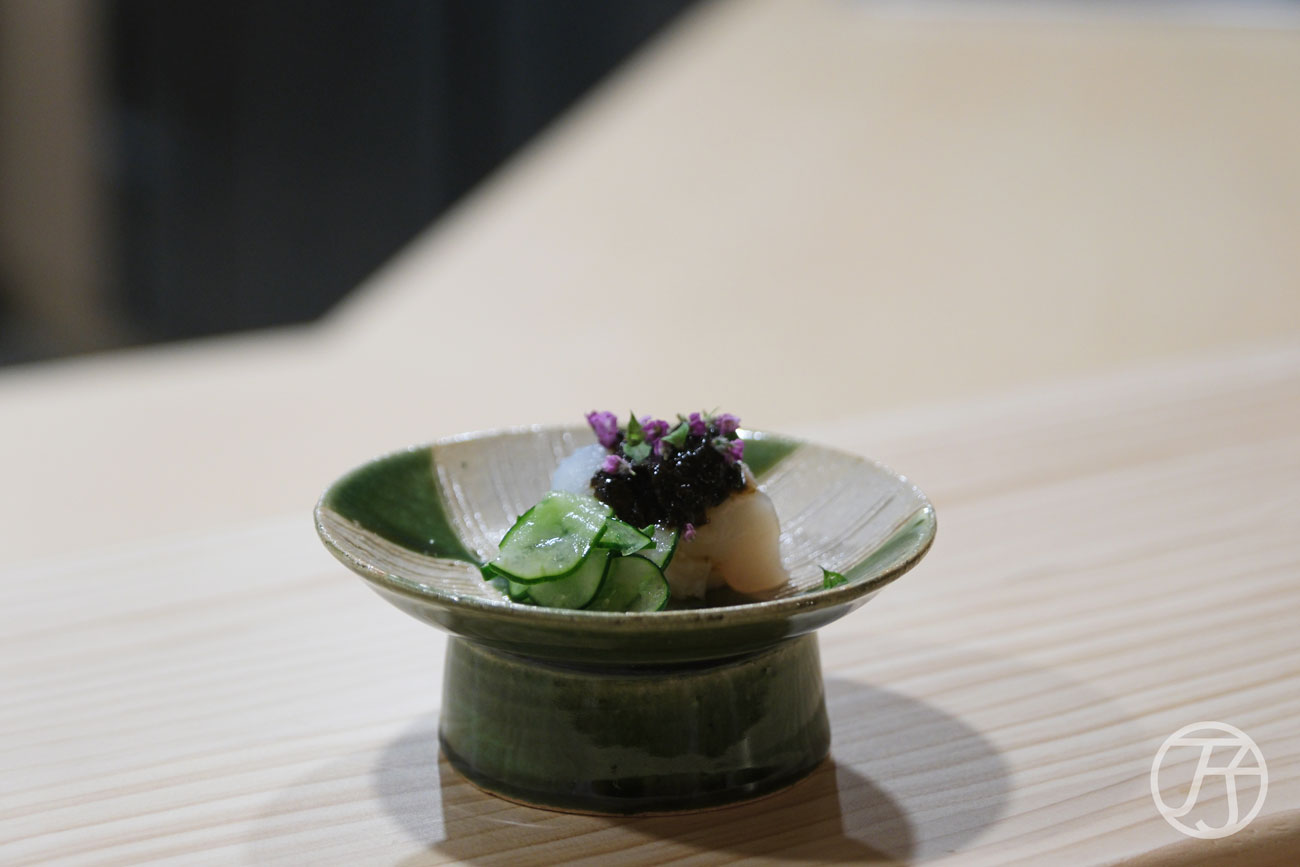 台中日本料理漁三割烹澎湖軟絲/干貝/海苔醬