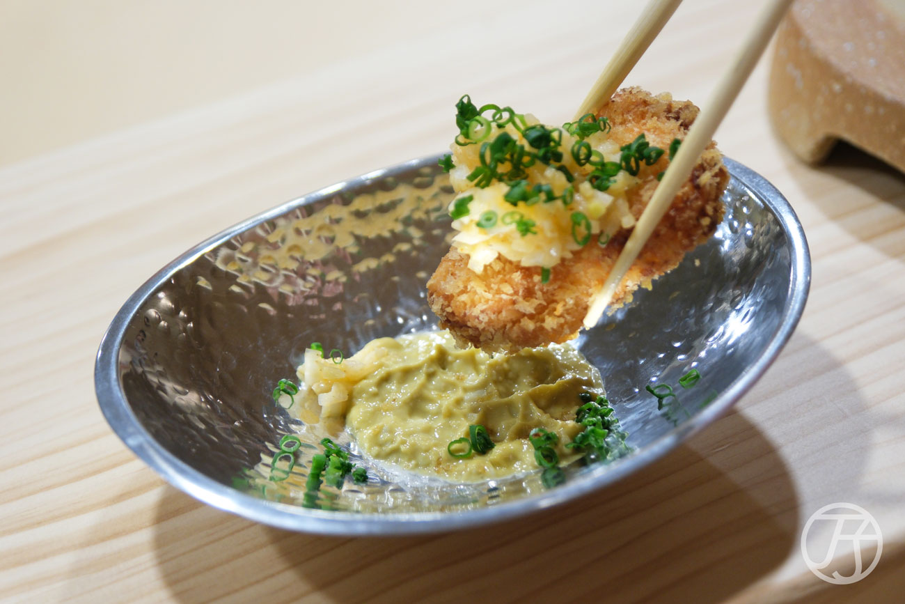 台中日本料理漁三割烹當季秋鮭魚天婦羅