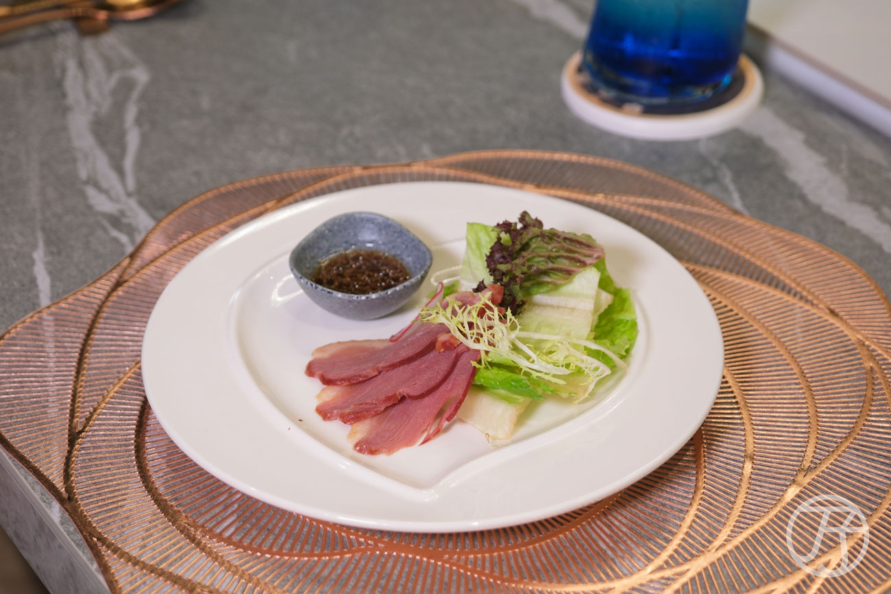 高雄無菜單鐵板燒料理 明水然大立店燻鴨沙拉