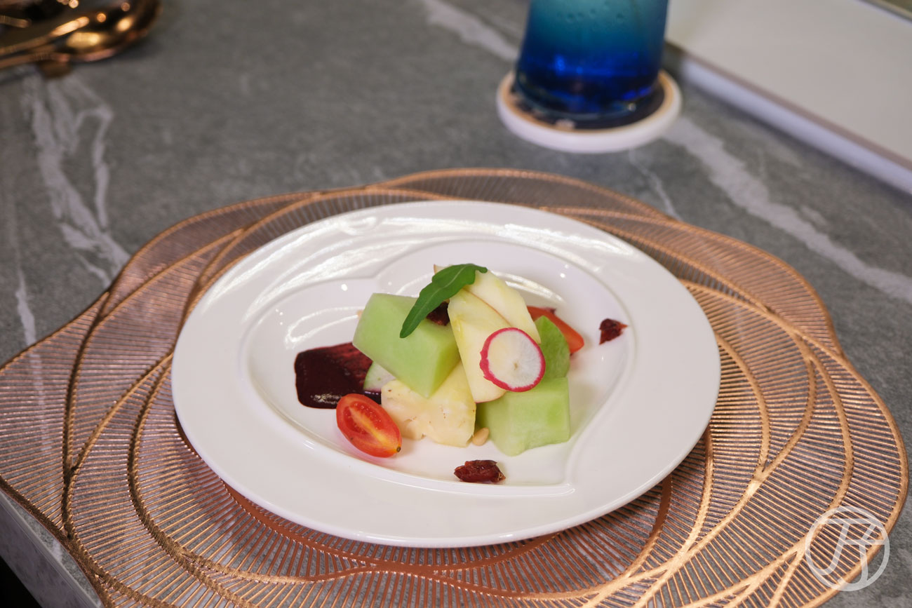 台灣唯一頂級鐵板燒界五度獲選「全台十大頂級鐵板燒」殊榮,台北來的高CP值無菜單鐵板燒,高貴不貴,2,000有找,小資族大享受,高雄明水然大立店開箱 - 第35張圖 高雄無菜單鐵板燒料理 明水然大立水果沙拉