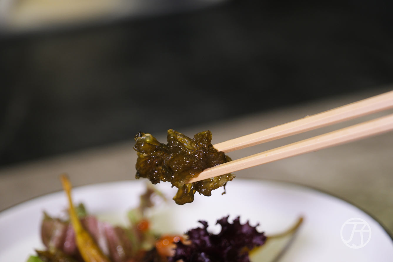 台中西屯區美食「跃.YueFire直火小料理」南非白鮑魚磯煮沙拉
