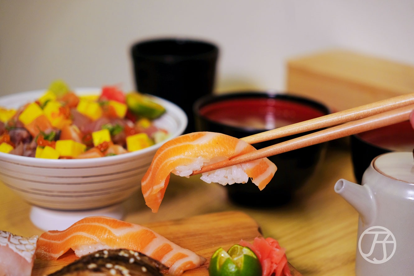 新北三峽日式料理鯓‧魚片鮭魚肚握壽司