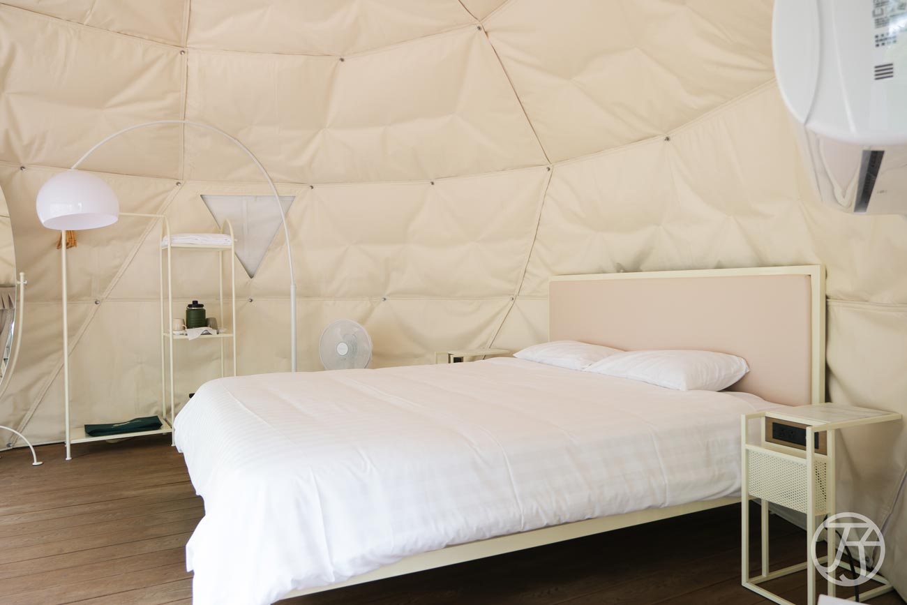 苗栗懶人露營Glamping 綺美度假露營區 星空帳篷雙人床